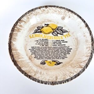 1983 Jeanette (Royal China) Country Harvest Lemon Meringue Pie Plate 11"
